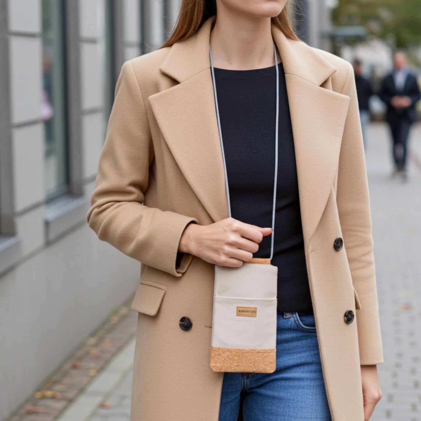 NELA Handytasche zum Umhängen - Handytasche zum Umhängen - Ecru Cork - Kuratist