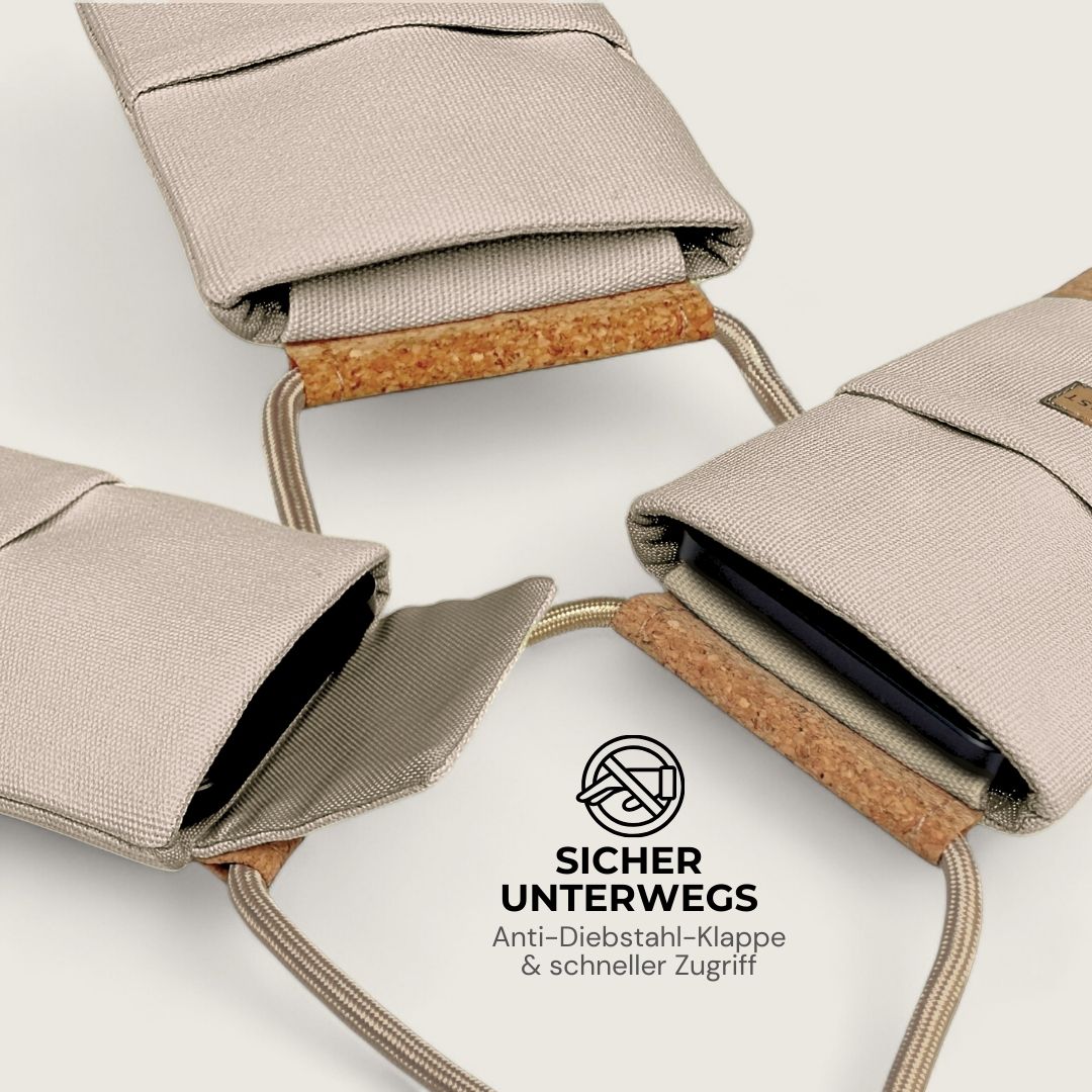 NELA Handytasche zum Umhängen - Handytasche zum Umhängen - Ecru Cork - Kuratist