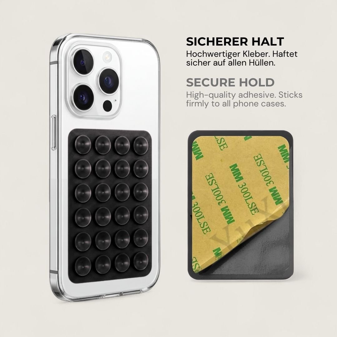 SKINN Sticky Grip Pad 5er - Set - Phone Sticky Grip - Deep Black - Kuratist