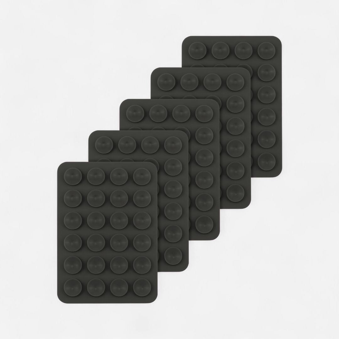 SKINN Sticky Grip Pad 5er - Set - Phone Sticky Grip - Warm Charcoal - Kuratist