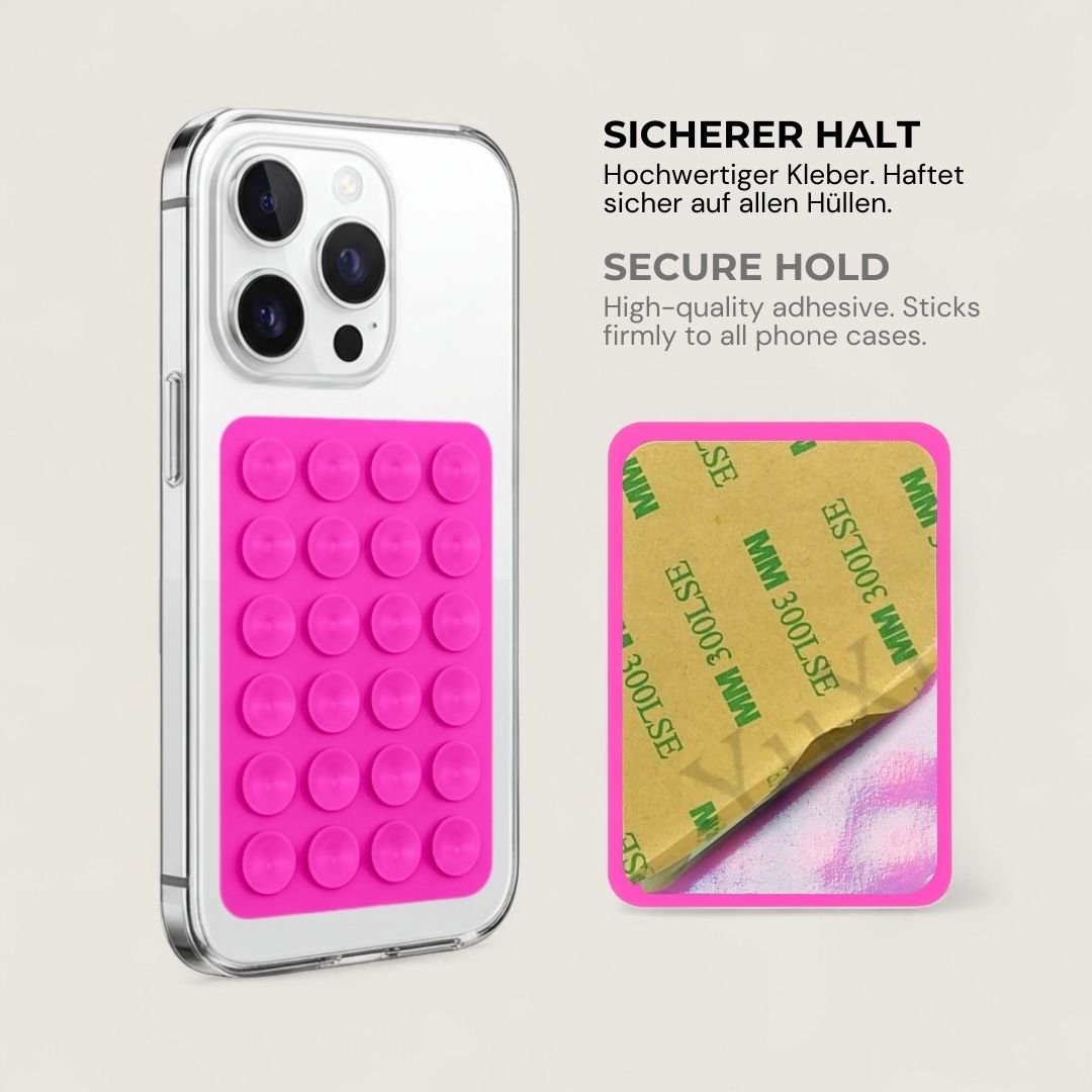 SKINN Sticky Grip Pad 5er - Set - Phone Sticky Grip - Electric Rose - Kuratist
