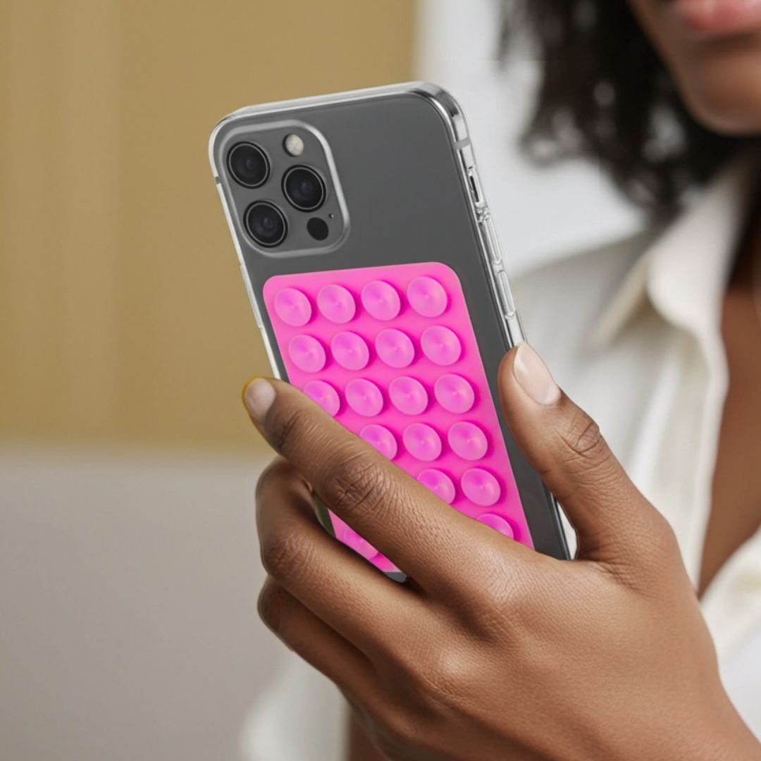 SKINN Sticky Grip Pad 5er - Set - Phone Sticky Grip - Electric Rose - Kuratist