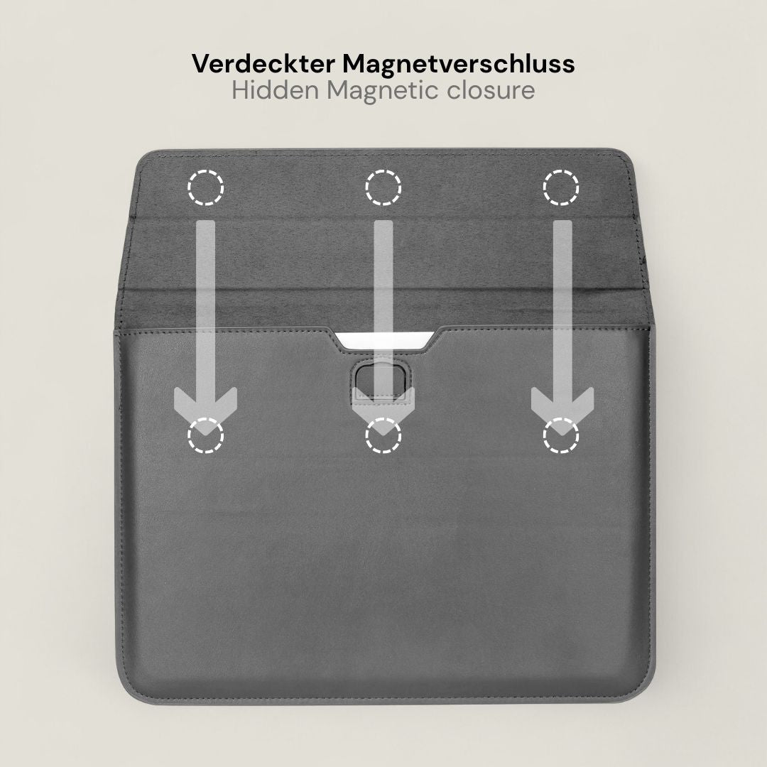 VIKA Flache Laptop - Hülle für MacBook & Notebooks - Laptophüllen - Mountain Gray - Kuratist