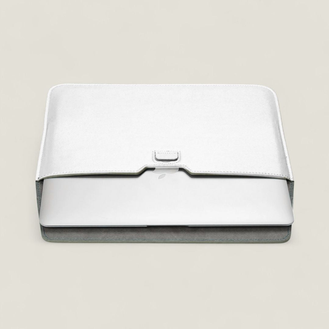 VIKA Flache Laptop - Hülle für MacBook & Notebooks - Laptophüllen - Dove White - Kuratist