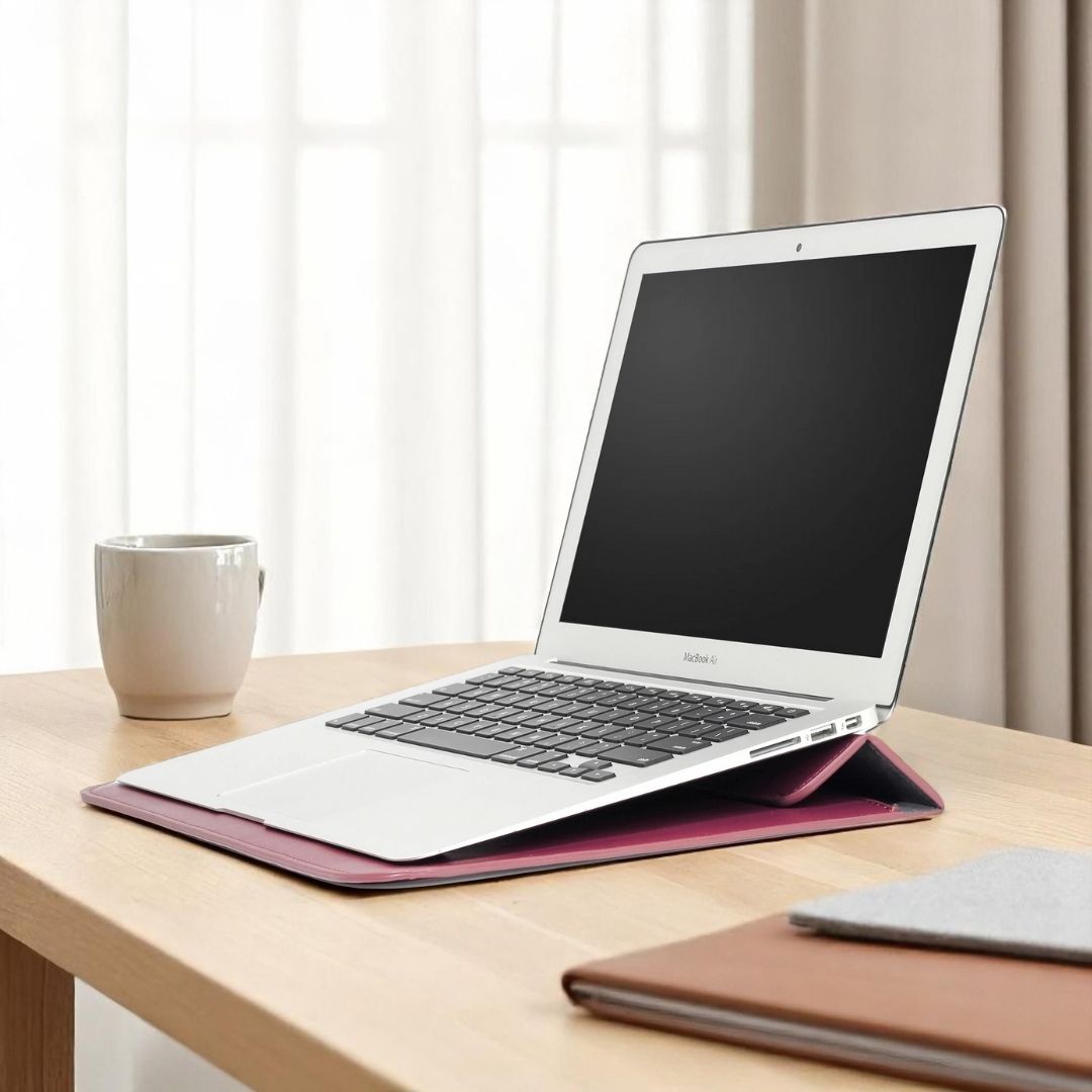 VIKA Flache Laptop - Hülle für MacBook & Notebooks - Laptophüllen - Red Berry - Kuratist