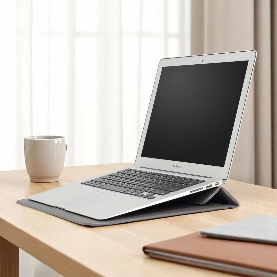 VIKA Flache Laptop - Hülle für MacBook & Notebooks - Laptophüllen - Mountain Gray - Kuratist