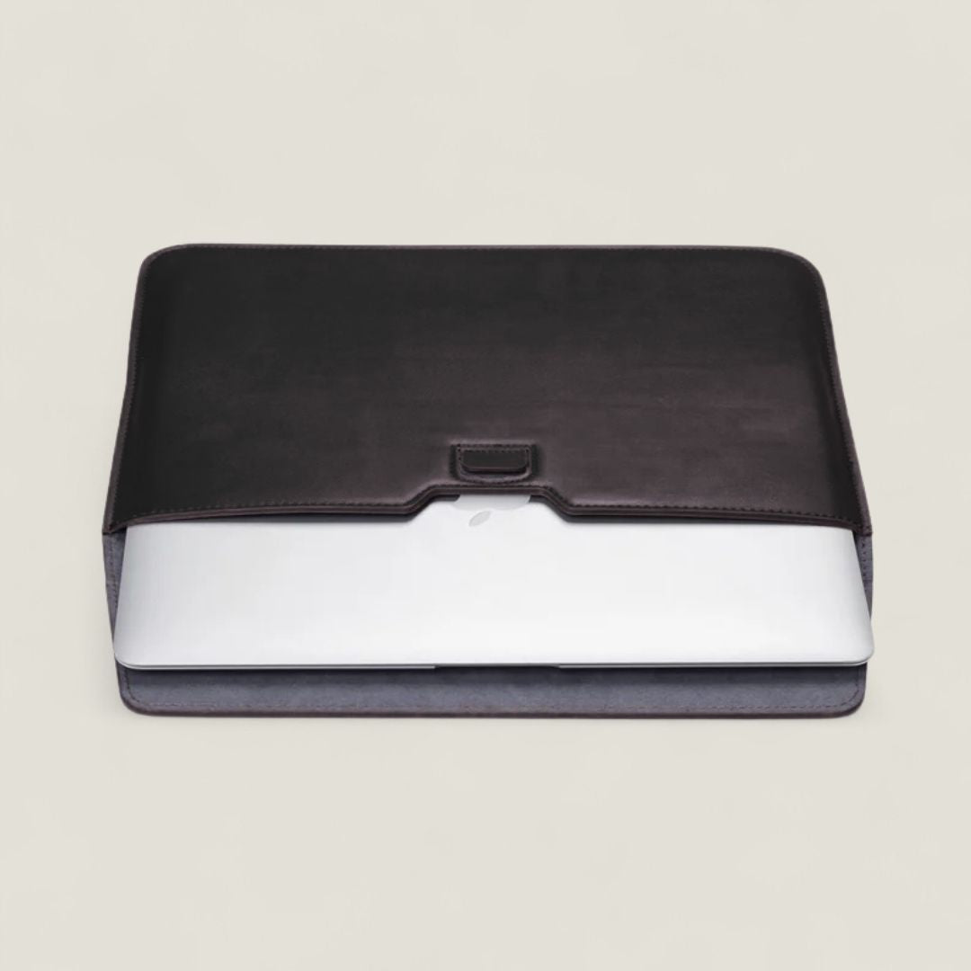 VIKA Flache Laptop - Hülle für MacBook & Notebooks - Laptophüllen - Deep Black - Kuratist