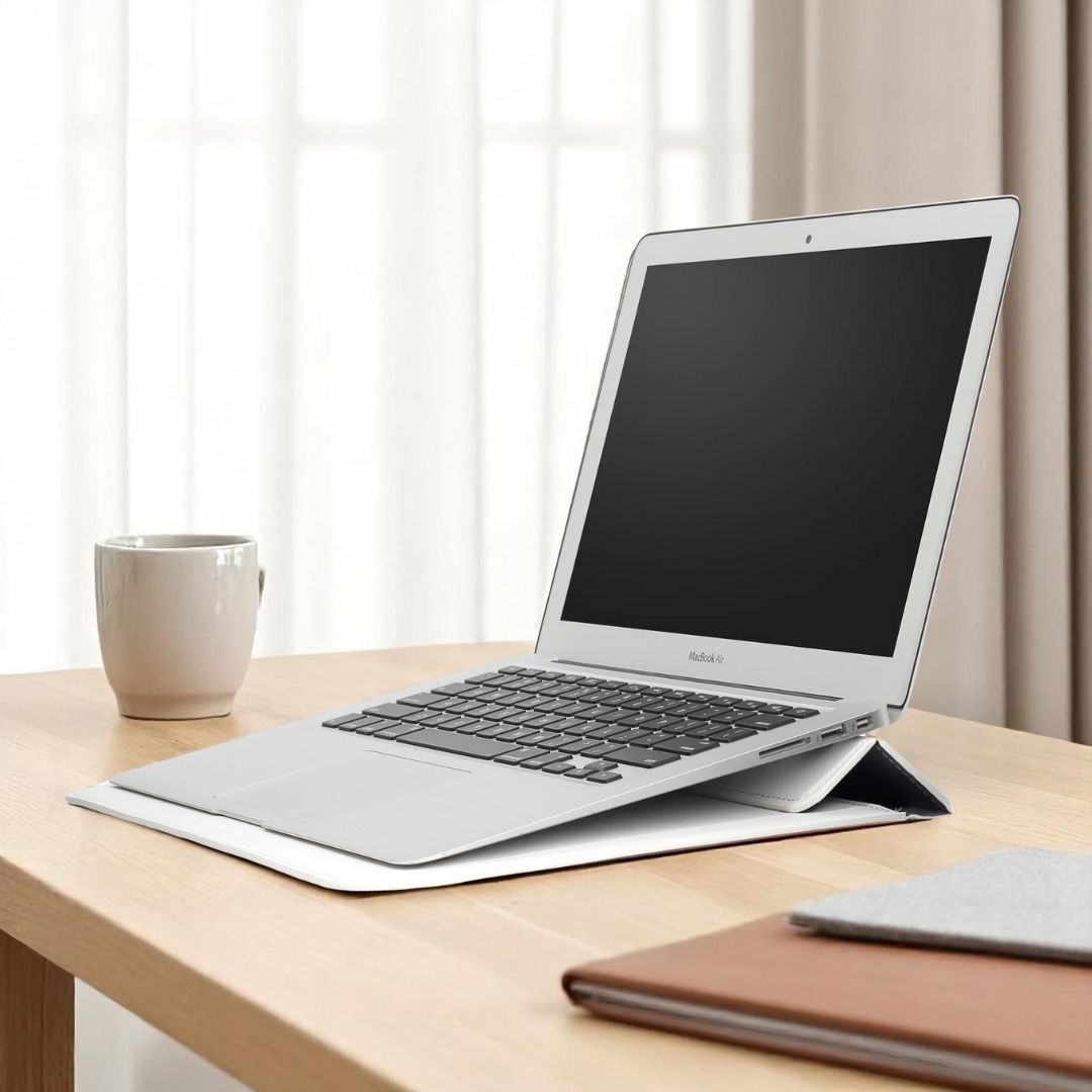 VIKA Flache Laptop - Hülle für MacBook & Notebooks - Laptophüllen - Dove White - Kuratist