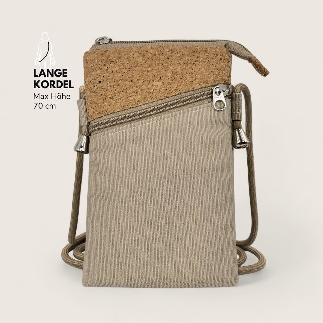 FREYA Handy Umhängetasche und Geldbörse - Handytaschen - Ecru Cork - Kuratist