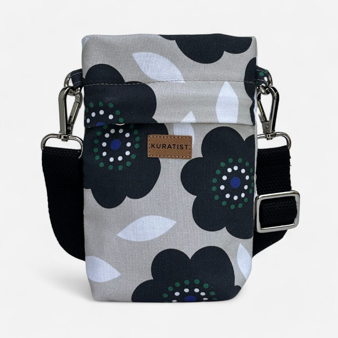 GRETJE MINI Handy Umhängetasche - Umhängetaschen - Midnight Bloom - Kuratist