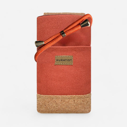NELA Handy Umhängetasche - Handytasche zum Umhängen - Teal Cork - Kuratist