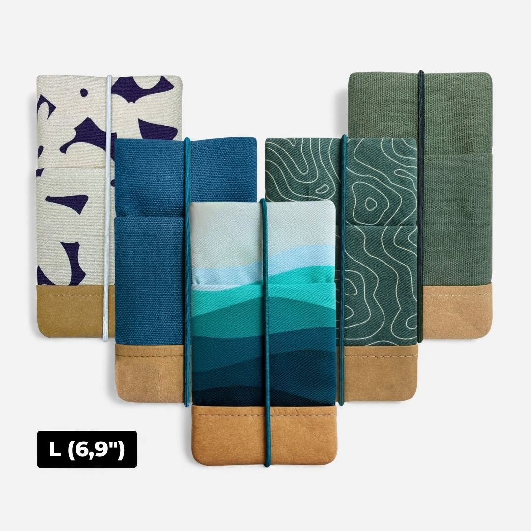 5er Handytaschen - Set – 50% Rabatt - Handytaschen - MOIN Blue Greens (L 6,9") - Kuratist