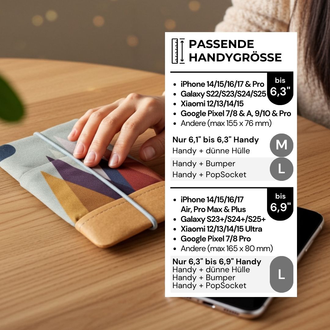 5er Handytaschen - Set – 50% Rabatt - Handytaschen - MOIN Navy Greens II (M 6,3") - Kuratist