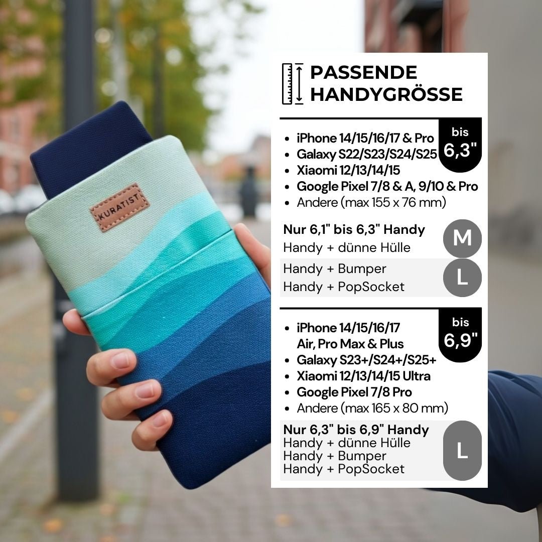 5er Handytaschen - Set – 50% Rabatt - Handytaschen - AHOI Blue Greens (L 6,9") - Kuratist