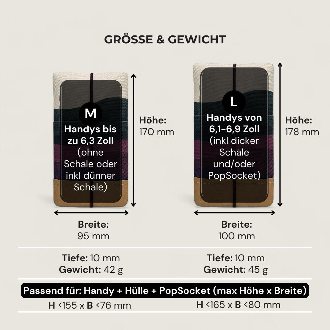 5er Handytaschen - Set – 50% Rabatt - Handytaschen - MOIN Navy Greens (M 6,3") - Kuratist