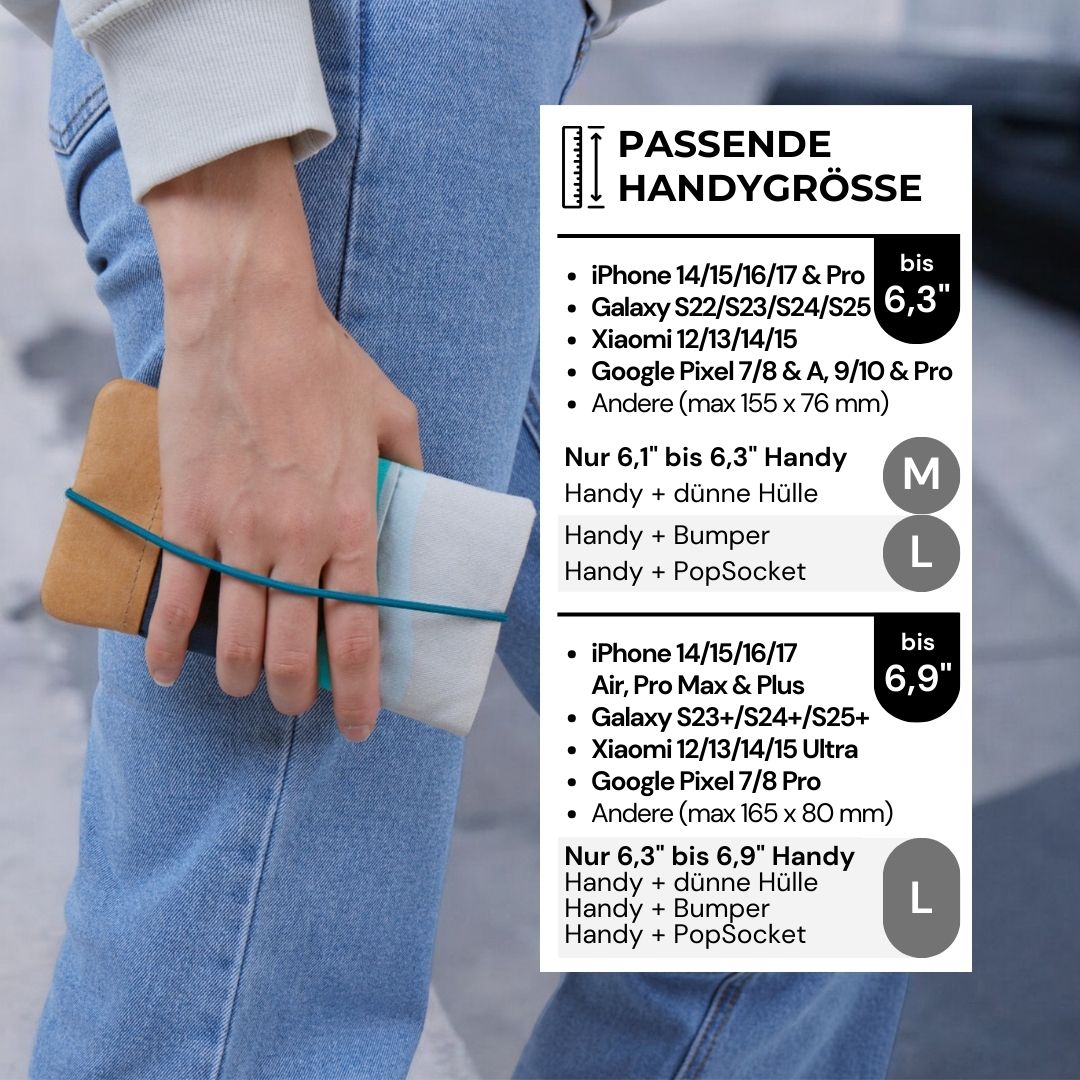 5er Handytaschen - Set – 50% Rabatt - Handytaschen - MOIN Blue Greens (L 6,9") - Kuratist