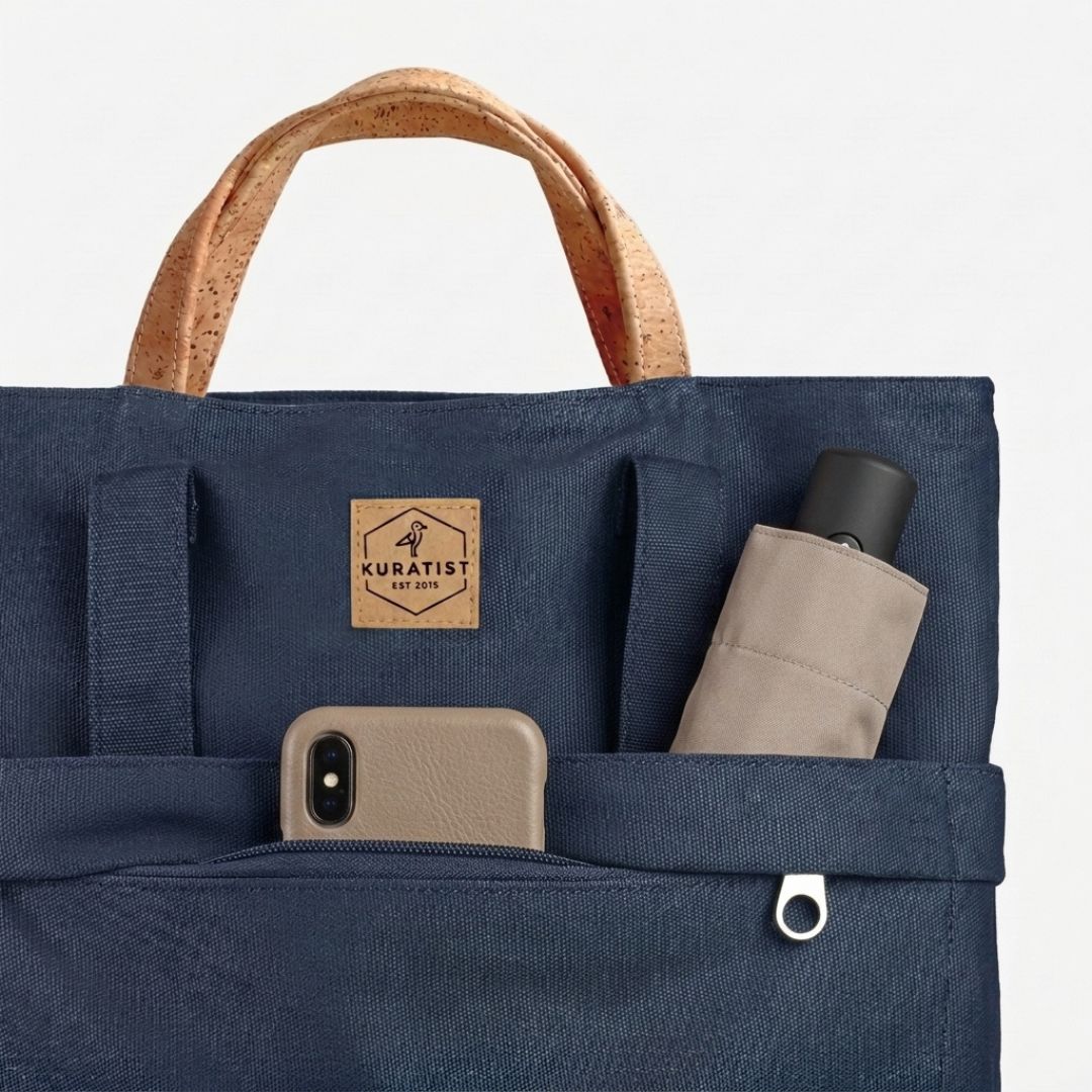 DEERN Totepack - Taschen - Evening Blue Cork - Kuratist