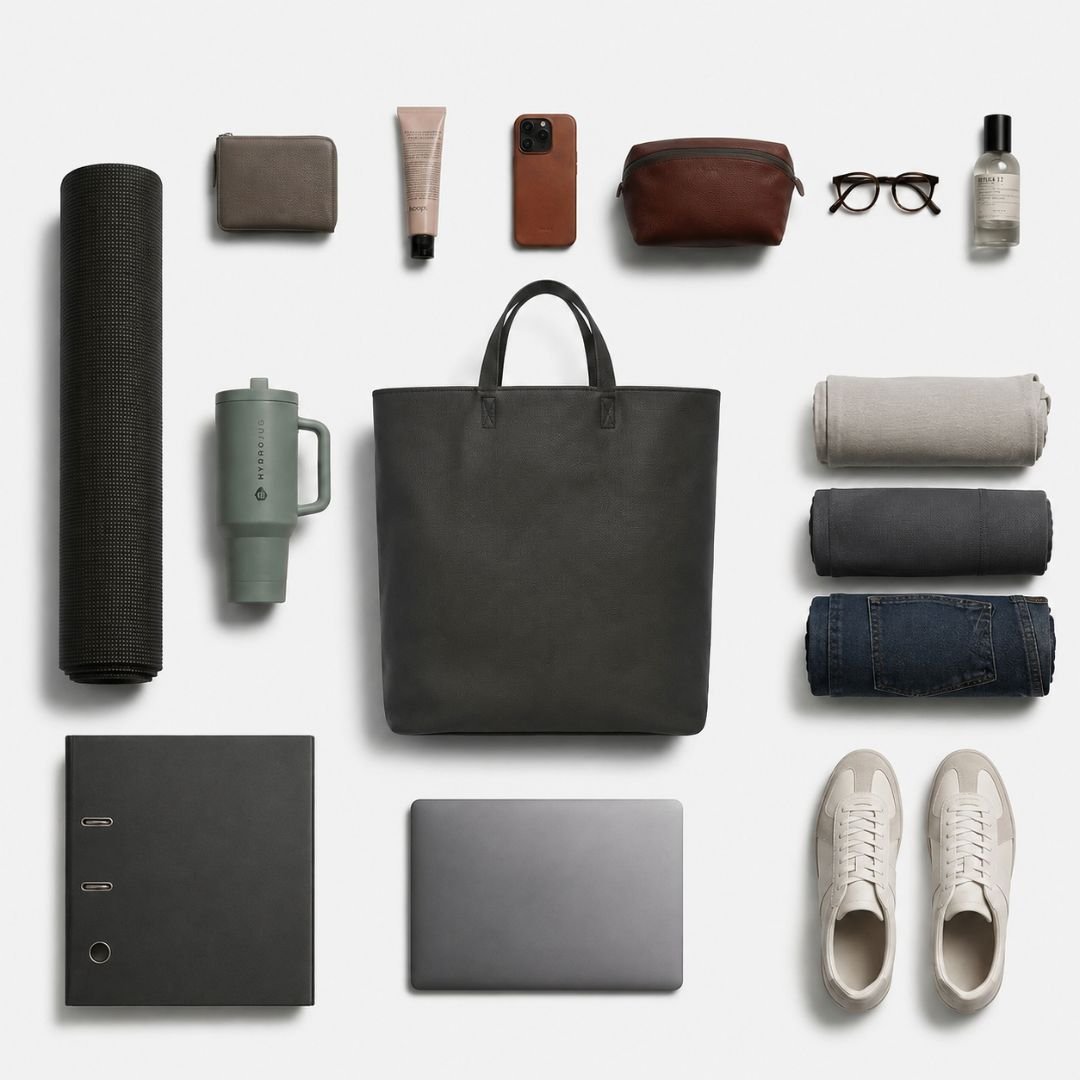 ELIN XXL Shopper mit Laptopfach, Vegan - Taschen - Vegan Black - Kuratist