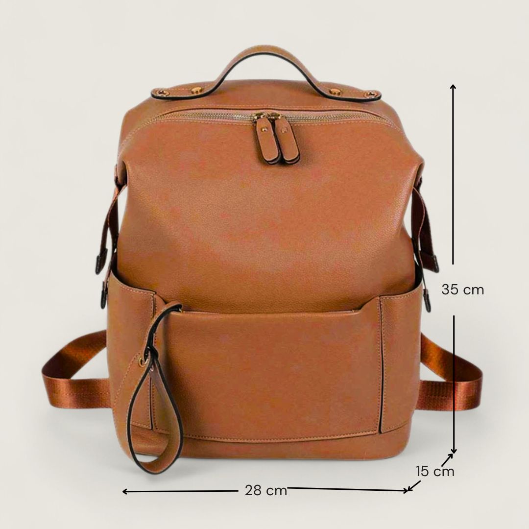 FENJA Multifunktionale Wickeltasche aus veganem Leder - Taschen - Caramel - Kuratist