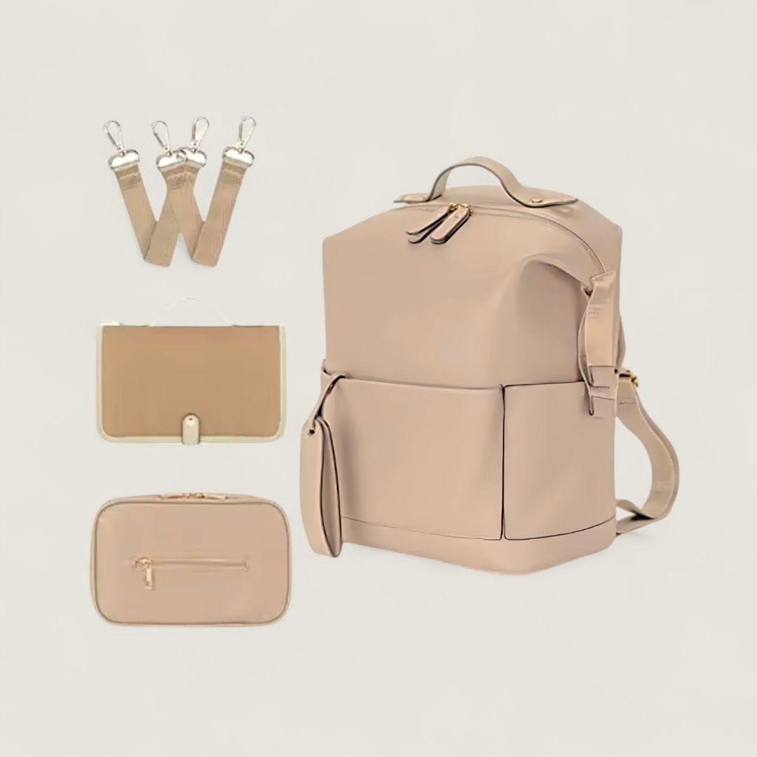 FENJA Multifunktionale Wickeltasche aus veganem Leder - Taschen - Cappuccino - Kuratist