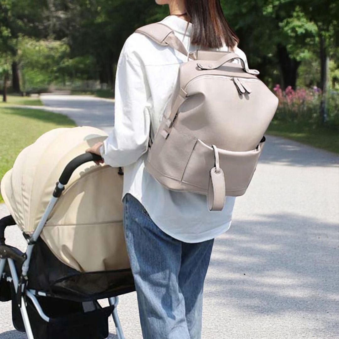 FENJA Multifunktionale Wickeltasche aus veganem Leder - Taschen - Ecru - Kuratist