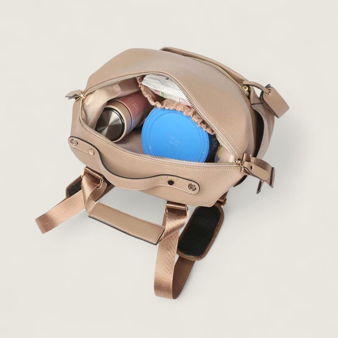 FENJA Multifunktionale Wickeltasche aus veganem Leder - Taschen - Cappuccino - Kuratist