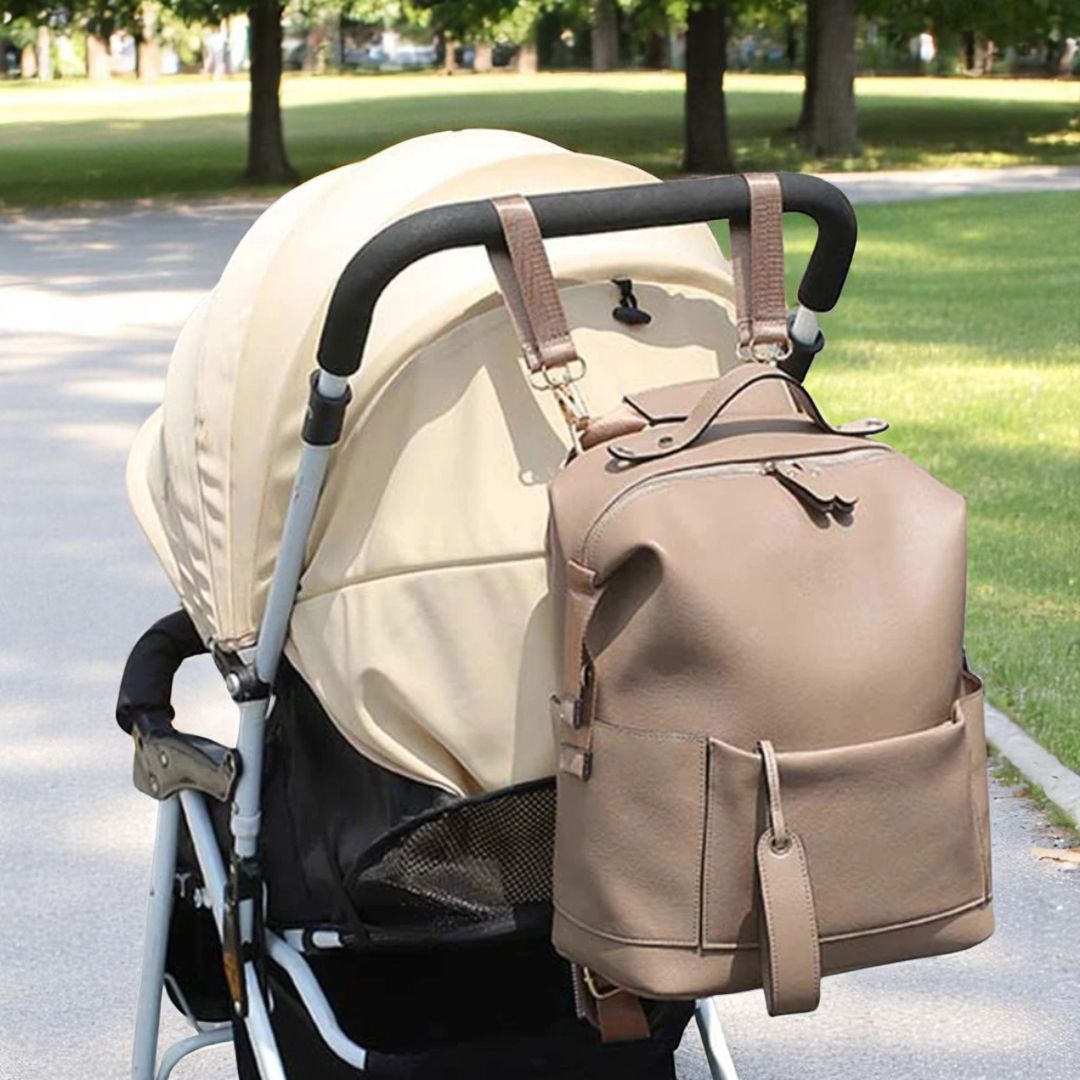 FENJA Multifunktionale Wickeltasche aus veganem Leder - Taschen - Cappuccino - Kuratist