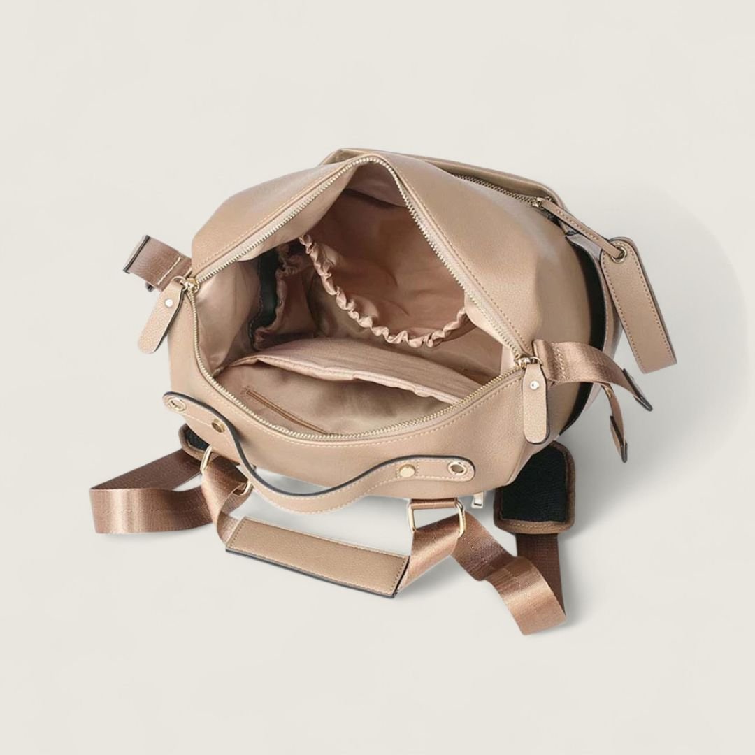 FENJA Multifunktionale Wickeltasche aus veganem Leder - Taschen - Cappuccino - Kuratist