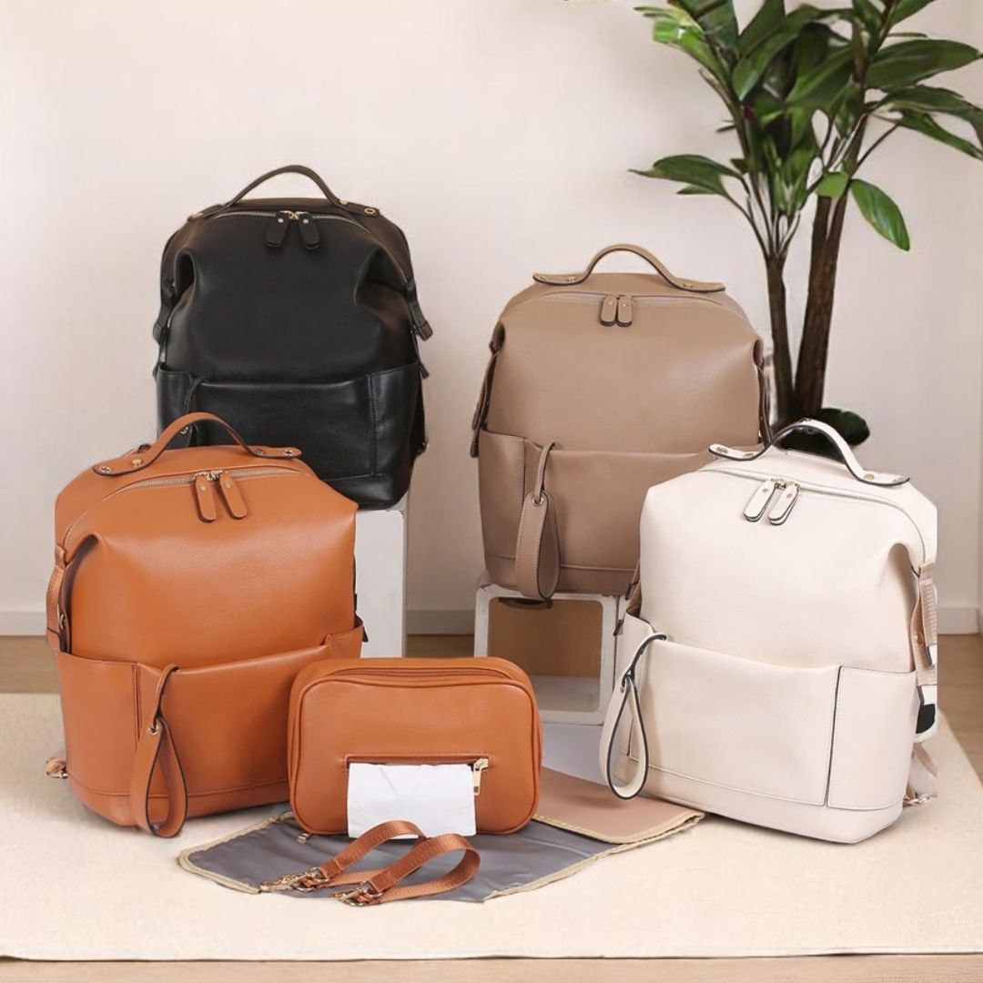 FENJA Multifunktionale Wickeltasche aus veganem Leder - Taschen - Black - Kuratist