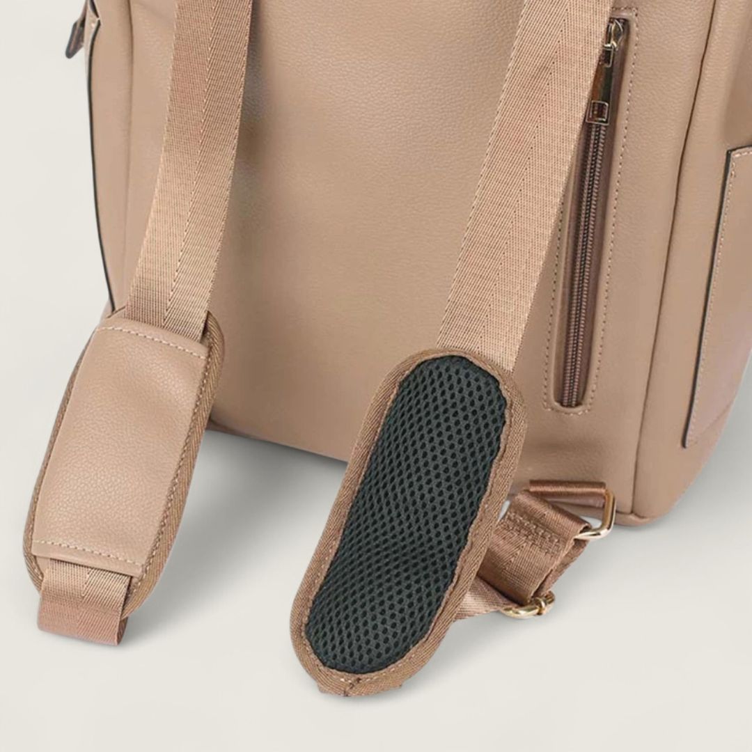 FENJA Multifunktionale Wickeltasche aus veganem Leder - Taschen - Cappuccino - Kuratist