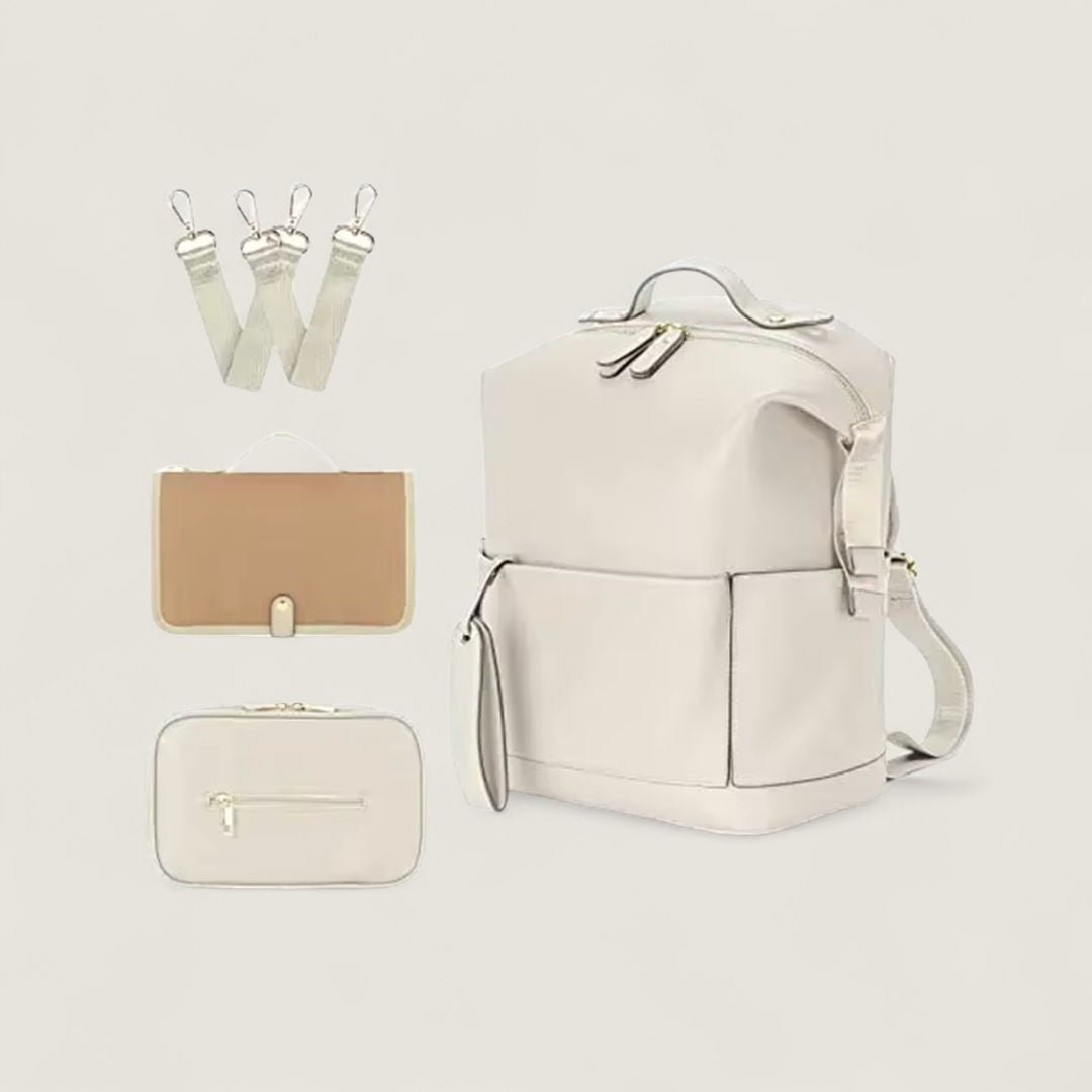 FENJA Multifunktionale Wickeltasche aus veganem Leder - Taschen - Ecru - Kuratist