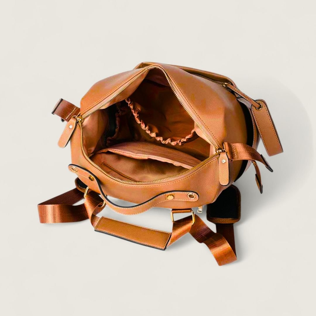 FENJA Multifunktionale Wickeltasche aus veganem Leder - Taschen - Caramel - Kuratist