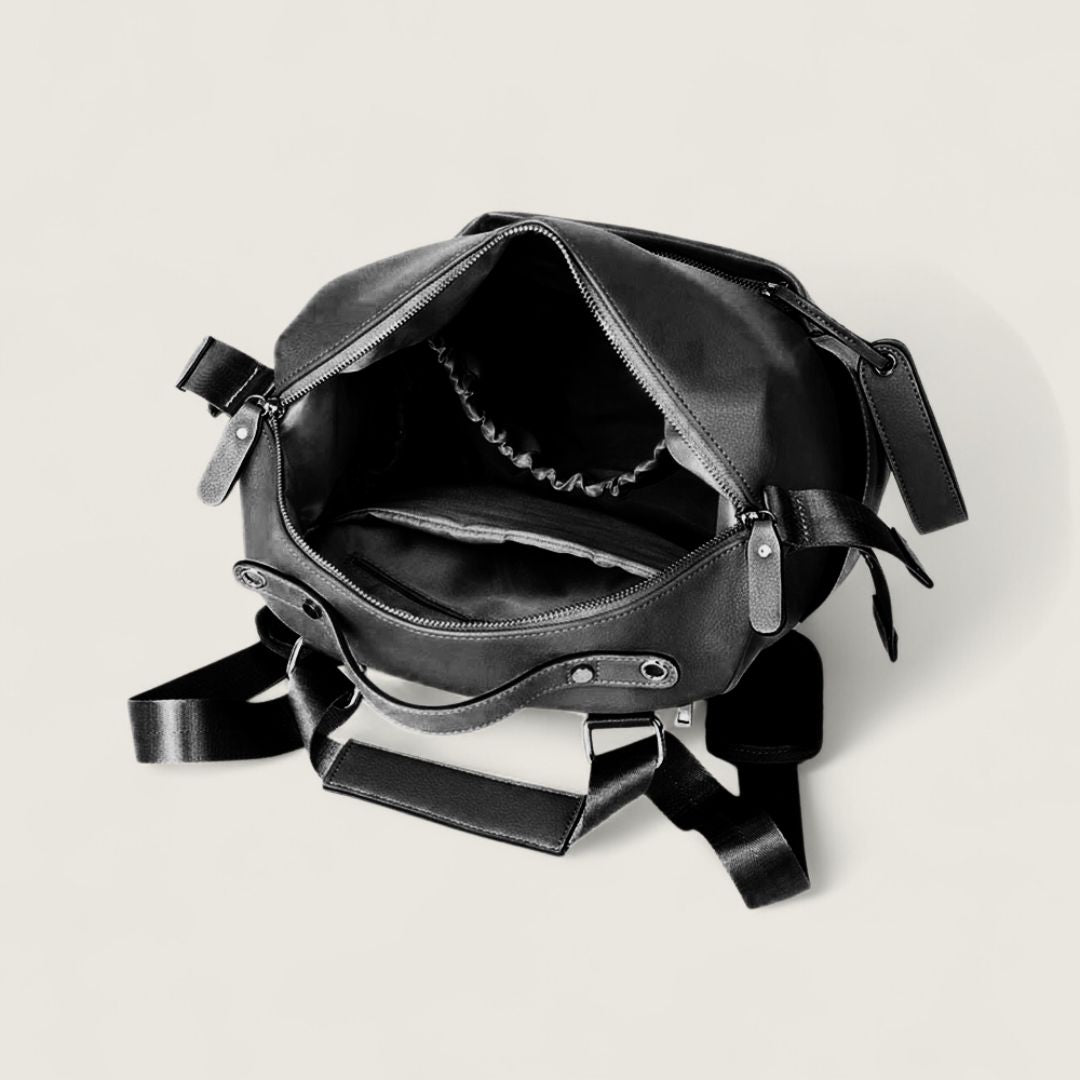 FENJA Multifunktionale Wickeltasche aus veganem Leder - Taschen - Black - Kuratist