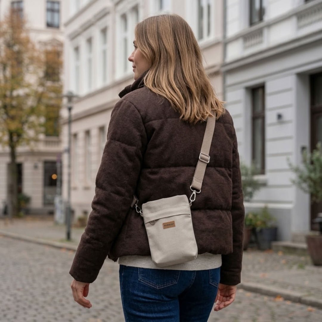 GRETJE MINI Handy Umhängetasche - Umhängetaschen - Ecru - Kuratist