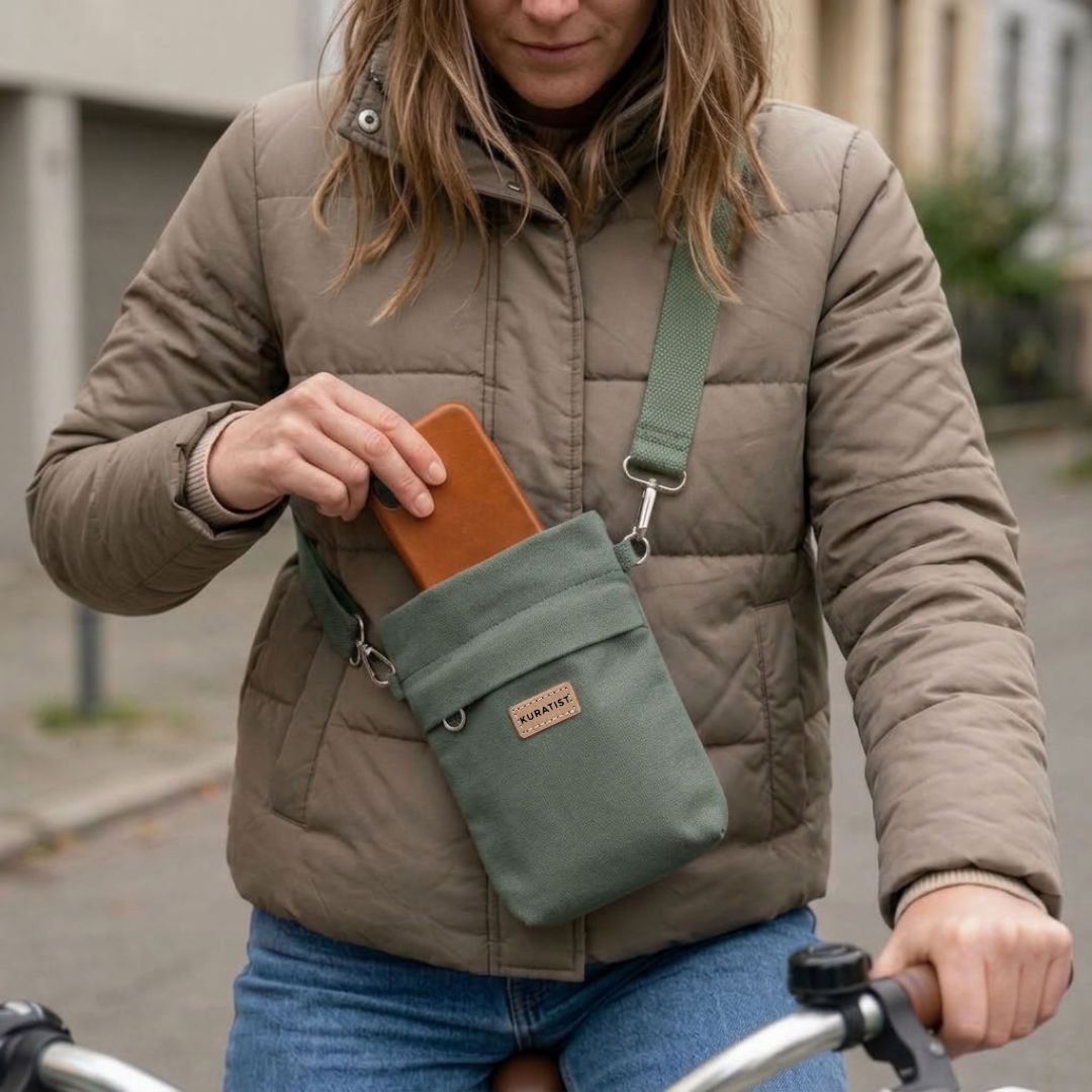 GRETJE MINI Handy Umhängetasche - Umhängetaschen - Pine - Kuratist