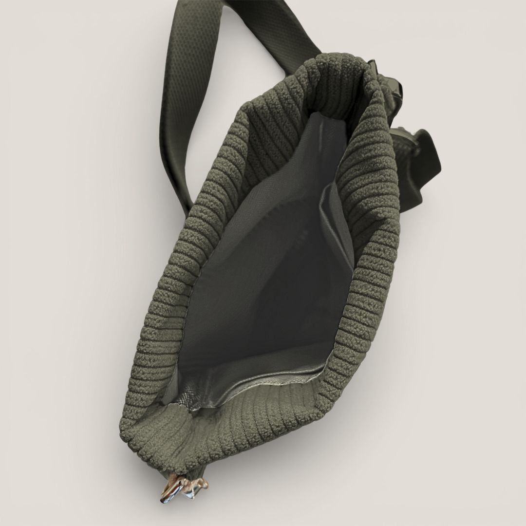 GRETJE MINI Handy Umhängetasche - Umhängetaschen - Cord Muted Olive - Kuratist