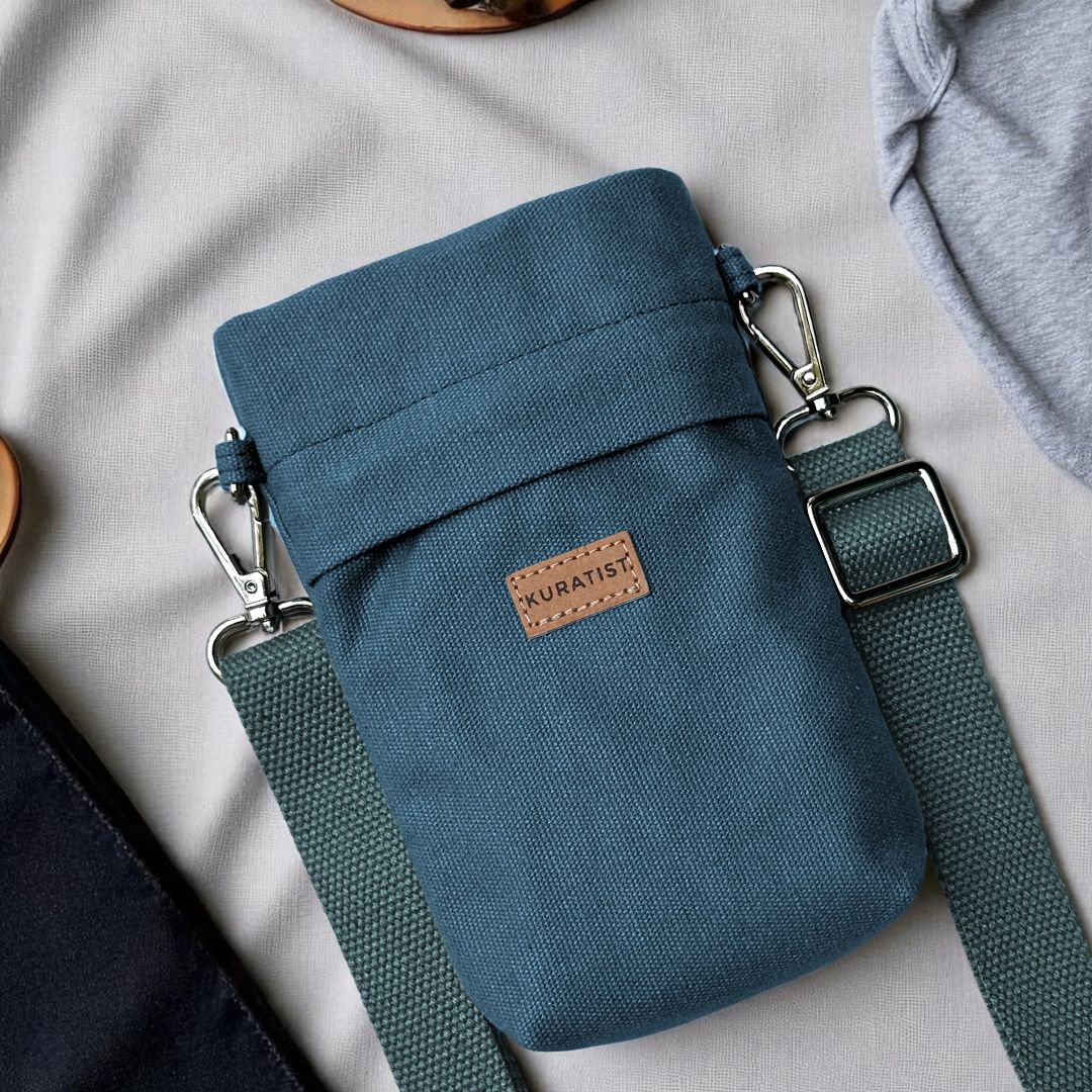 GRETJE MINI Handy Umhängetasche - Umhängetaschen - Teal - Kuratist