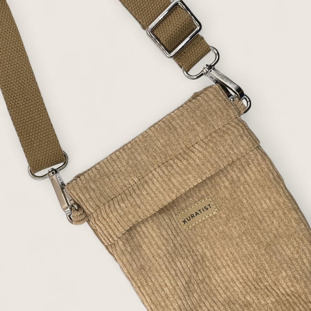 GRETJE MINI Handy Umhängetasche - Umhängetaschen - Cord Clay Dune - Kuratist