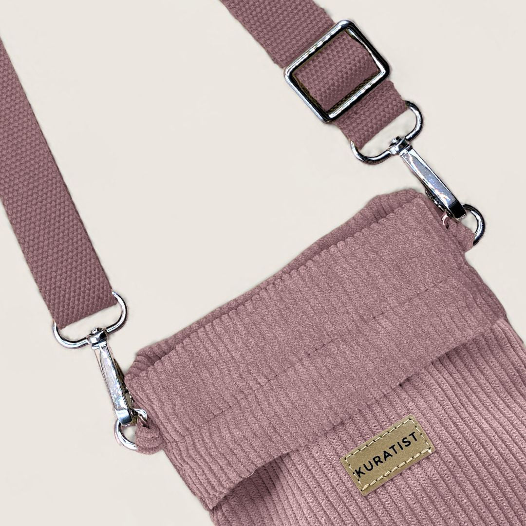 GRETJE MINI Handy Umhängetasche - Umhängetaschen - Cord Ash Rose - Kuratist