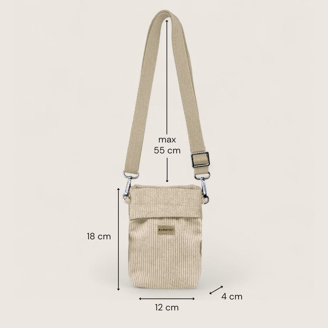 GRETJE MINI Handy Umhängetasche - Umhängetaschen - Linen Sand - Kuratist