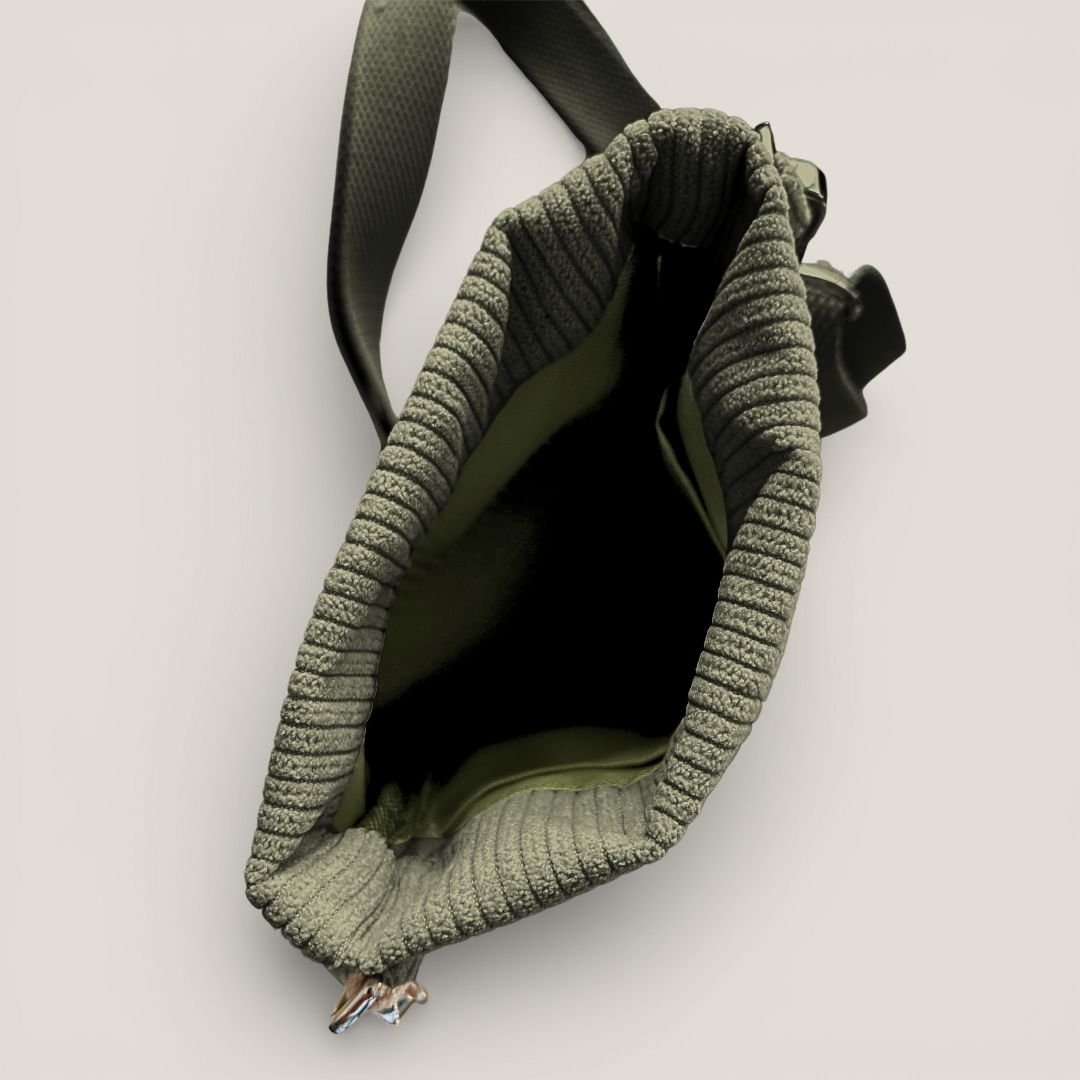 GRETJE MINI Handy Umhängetasche - Umhängetaschen - Cord Muted Olive - Kuratist