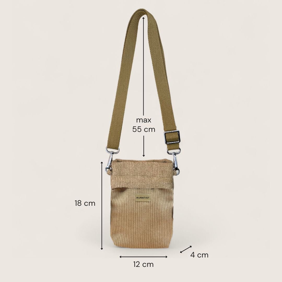 GRETJE MINI Handy Umhängetasche - Umhängetaschen - Cord Clay Dune - Kuratist