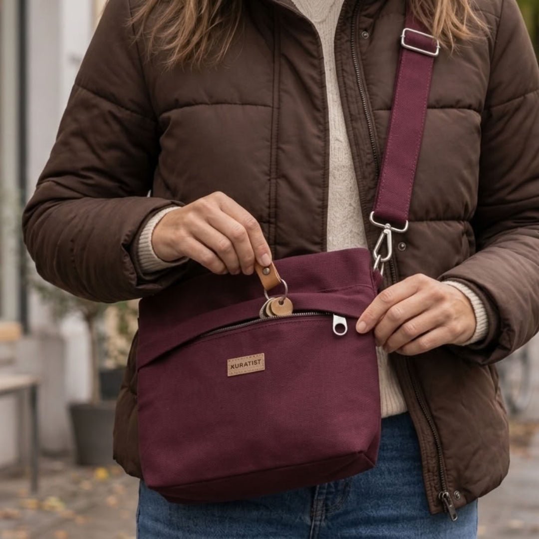 GRETJE Umhängetasche - Umhängetaschen - Burgundy - Kuratist