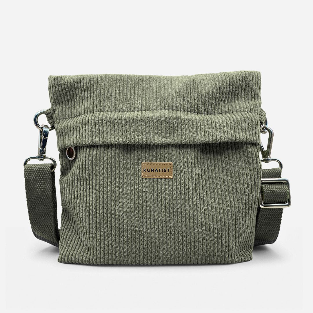 GRETJE Umhängetasche - Umhängetaschen - Cord Muted Olive - Kuratist