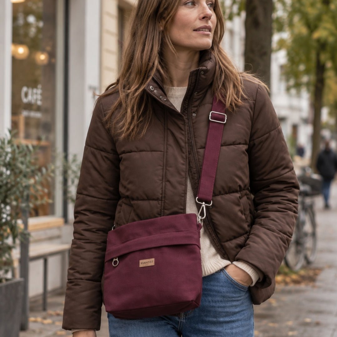 GRETJE Umhängetasche - Umhängetaschen - Burgundy - Kuratist