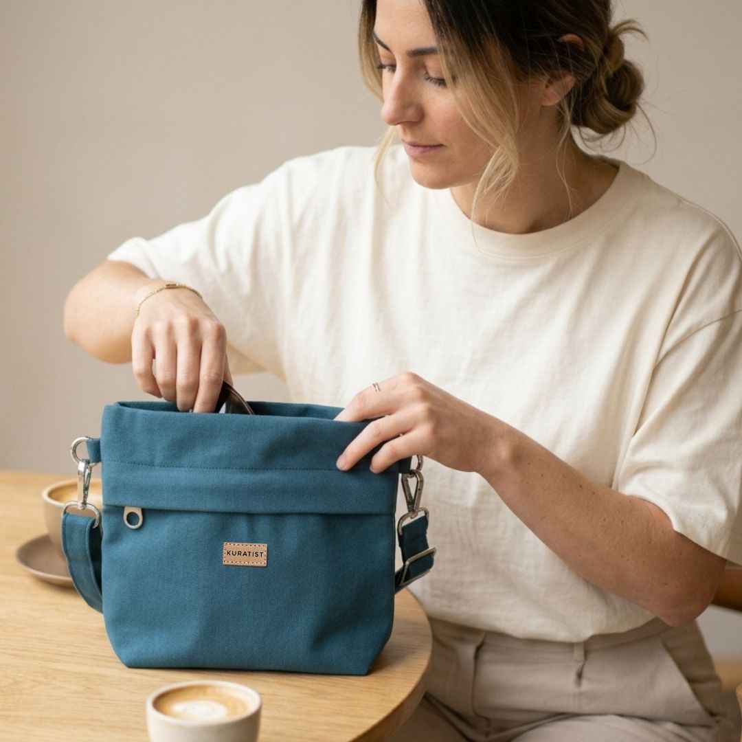 GRETJE Umhängetasche - Umhängetaschen - Teal - Kuratist