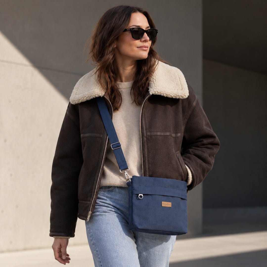 GRETJE Umhängetasche - Umhängetaschen - Nordic Blue Canvas - Kuratist