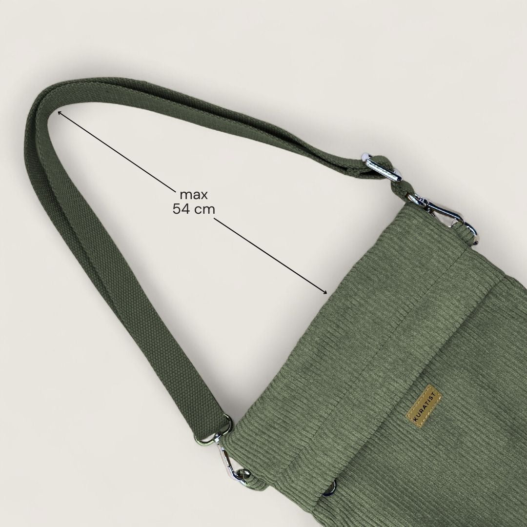 GRETJE Umhängetasche - Umhängetaschen - Cord Muted Olive - Kuratist