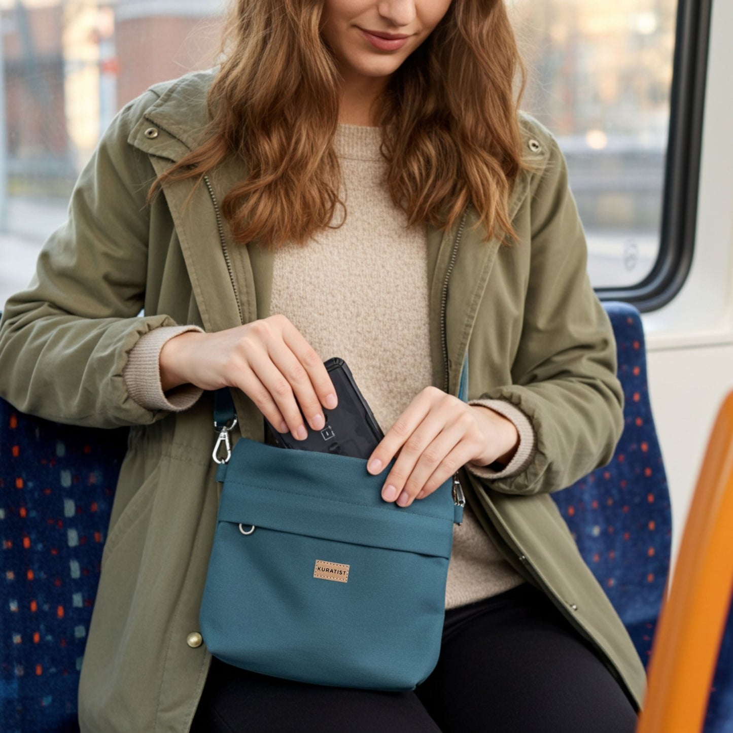 GRETJE Umhängetasche - Umhängetaschen - Teal - Kuratist
