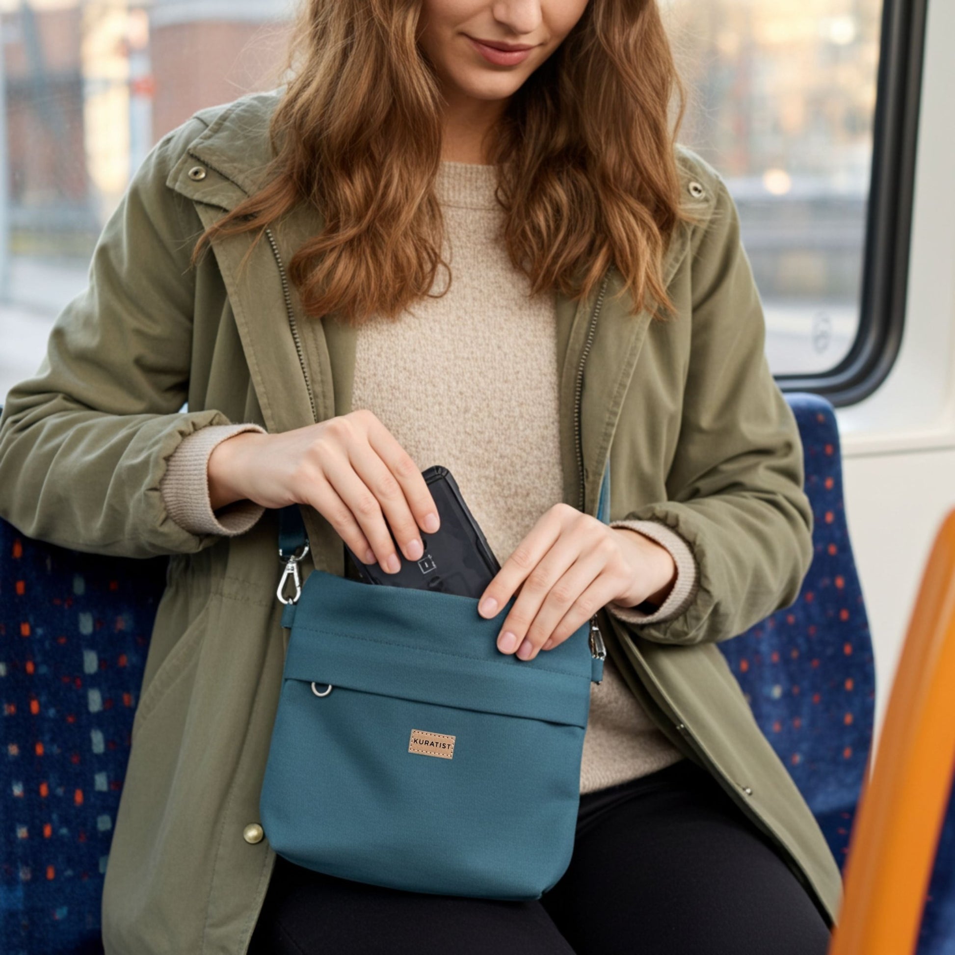 GRETJE Umhängetasche - Umhängetaschen - Teal - Kuratist